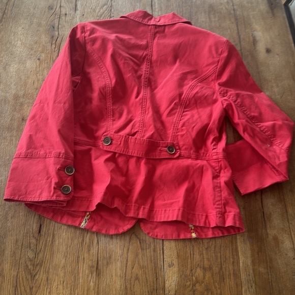 Cabi Pink Blazer Size 6 Preppy Cotton Blend Long Sleeve Career One Button - Picture 6 of 7